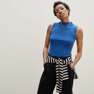 Everlane Pima Micro-rib Funnel-neck Tank